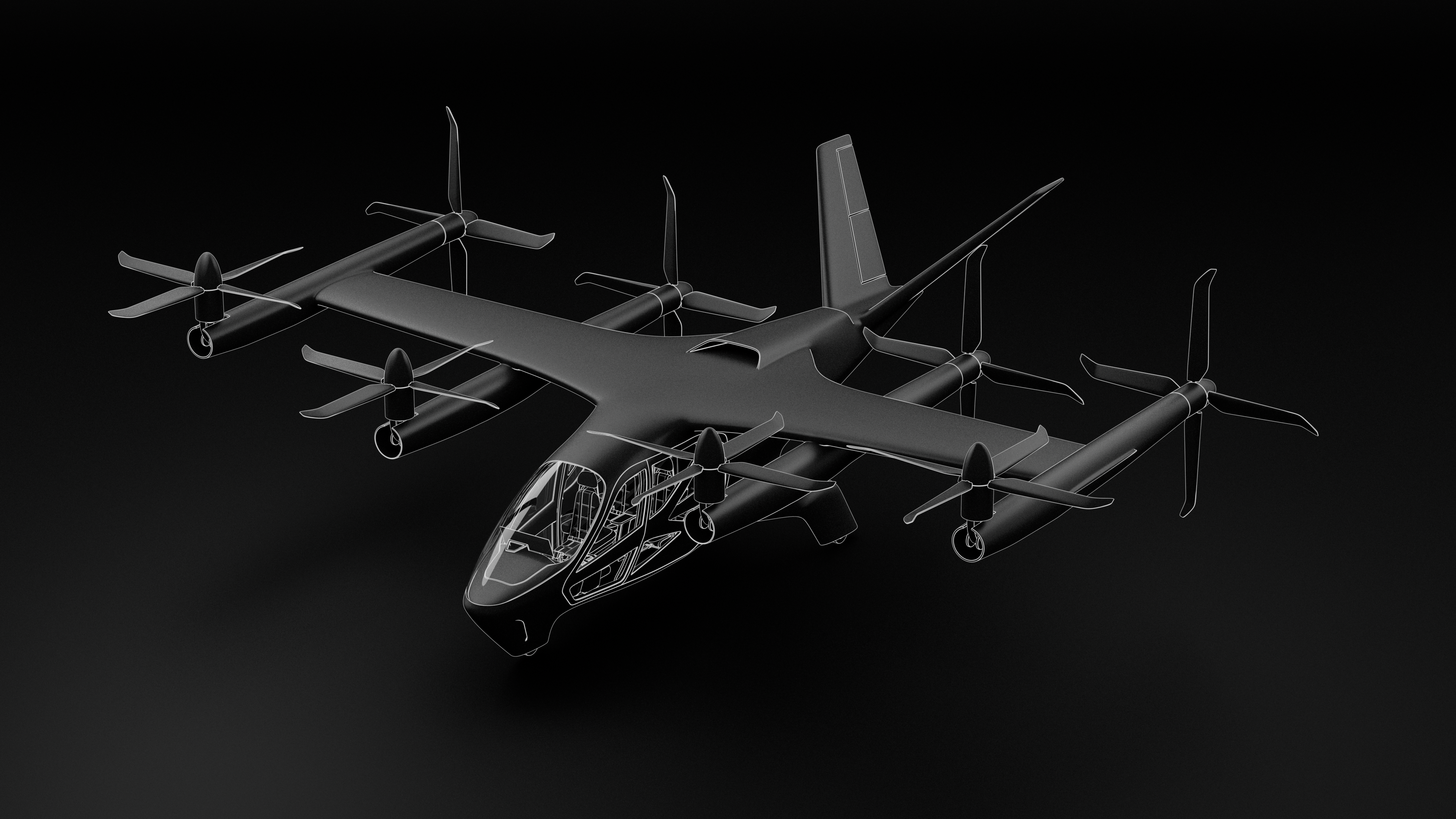 Aircraft close-up rendering